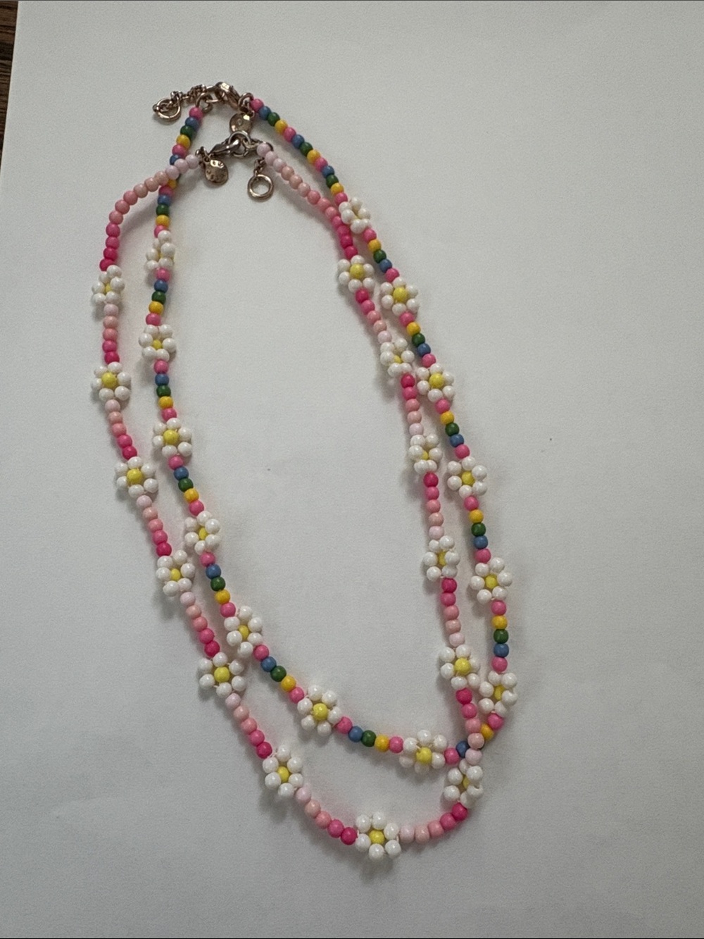 Crewcuts set of two daisy beaded necklaces